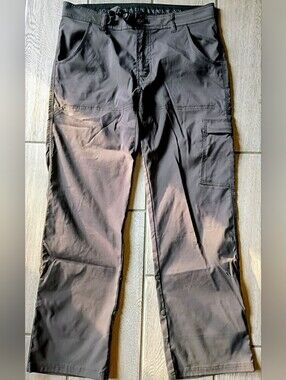 Prana Men's Dark Blue Cargo Pants with Side Pockets